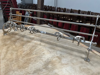 CHROME 2 TIER WALL COAT & STORAGE RACK