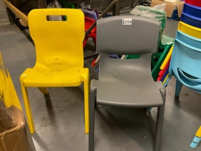 2No. ASSORTED CLASSROOM PLASTIC CHAIRS