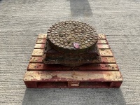 2No. HEAVY DUTY MANHOLE COVERS 