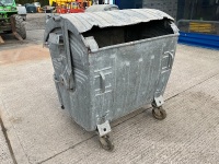 1No. GALVANISED 1100L REFUSE BIN 