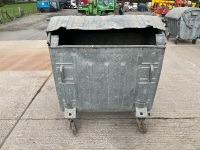 1No. GALVANISED 1100L REFUSE BIN  - 2