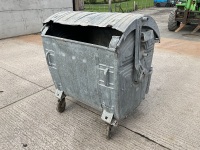 1No. GALVANISED 1100L REFUSE BIN  - 3