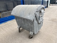 1No. GALVANISED 1100L REFUSE BIN  - 5