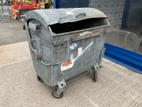 1No. GALVANISED 1100L REFUSE BIN 