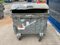 1No. GALVANISED 1100L REFUSE BIN  - 2