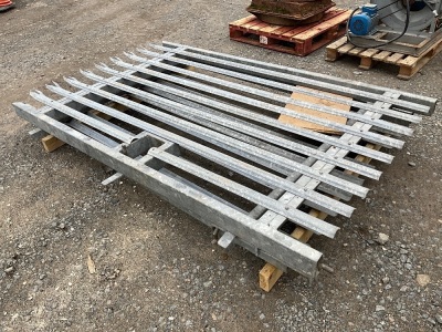 2No. GALVANISED METAL GATES 