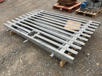 2No. GALVANISED METAL GATES 