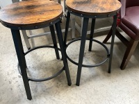 2No. UNUSED INDUSTRIAL BAR STOOLS 62.5cm HIGH SEAT - 3