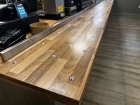 APPROX. 7M COUNTER RUN WITH DROP-IN REFRIGERATED DISPLAY & 3 TIER COUNTERTOP FOOD DISPLAY - 2
