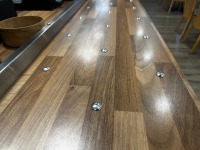 APPROX. 7M COUNTER RUN WITH DROP-IN REFRIGERATED DISPLAY & 3 TIER COUNTERTOP FOOD DISPLAY - 3