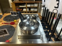 APPROX. 7M COUNTER RUN WITH DROP-IN REFRIGERATED DISPLAY & 3 TIER COUNTERTOP FOOD DISPLAY - 6