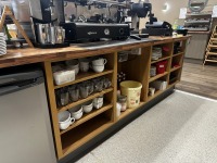 APPROX. 7M COUNTER RUN WITH DROP-IN REFRIGERATED DISPLAY & 3 TIER COUNTERTOP FOOD DISPLAY - 12