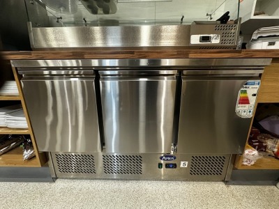 ATOSA THREE DOOR REFRIGERATED PREP COUNTER