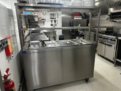 LINCAT BAIN MARIE TOP HOT CUPBOARD WITH DOUBLE GANTRY