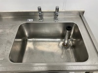 1200mm STAINLESS STEEL SINGLE DRAINER WITH UPSTAND - 3