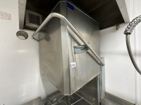ELECTROLUX NHT8G COMMERCIAL PASS THROUGH DISHWASHER WITH CANOPY & 1140mm FEEDER BENCH - 5