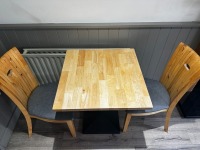 SQUARE DINING TABLE & 2No. DINING CHAIRS - 2