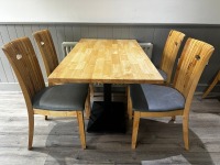 RECTANGULAR DINING TABLE & 4No. DINING CHAIRS - 2