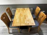 RECTANGULAR DINING TABLE & 4No. DINING CHAIRS - 3