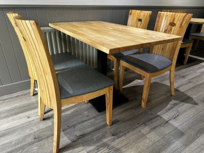 RECTANGULAR DINING TABLE & 4No. DINING CHAIRS