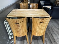 RECTANGULAR DINING TABLE & 4No. DINING CHAIRS - 4