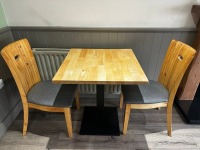 SQUARE DINING TABLE & 2No. DINING CHAIRS - 4
