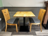 SQUARE DINING TABLE & 2No. DINING CHAIRS - 3