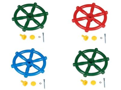 APPROX. 800No. PLASTIC PIRATE STEERING WHEELS ODP5016 ASSORTED COLOURS RED, BLUE & GREEN