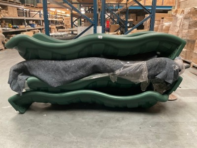 4No. UNUSED 8FT KAIGE COMMERCIAL WAVE SLIDES