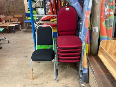6No. ASSORTED UNUSED BANQUET/ STACKING CHAIRS