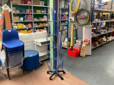ROTATING SHOP FLOOR RETAIL DISPLAY STAND