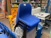 APPROX. 10No. UNUSED BLUE CLASSROOM CHAIRS - 2
