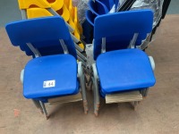 APPROX. 8No. UNUSED METALLIFORM SIZE MARK 1&2 BLUE CLASSROOM CHAIRS - 2