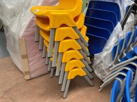 APPROX. 6No. UNUSED METALLIFORM ST2 YELLOW CLASSROOM CHAIRS - 2