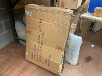 UNUSED BISHOP SPORTS GIANT WIRE BASKET FLATPACKED