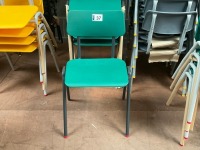 APPROX. 6No. UNUSED METALLIFORM SIZE MARK 3&4 GREEN CLASSROOM CHAIRS - 2