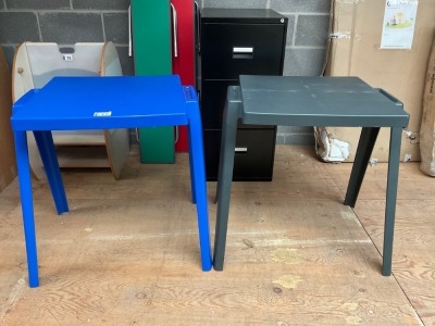 2No. ASSORTED POLYPROPYLENE CLASSROOM TABLES