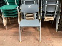 APPROX. 17No. UNUSED METALLIFORM SIZE MARK 3&4 GREY CLASSROOM CHAIRS - 2