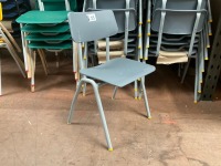 APPROX. 17No. UNUSED METALLIFORM SIZE MARK 3&4 GREY CLASSROOM CHAIRS - 3
