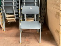 APPROX. 18No. UNUSED METALLIFORM SIZE MARK 3&4 GREY CLASSROOM CHAIRS - 2