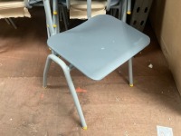 APPROX. 18No. UNUSED METALLIFORM SIZE MARK 3&4 GREY CLASSROOM CHAIRS - 4