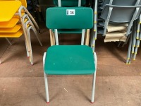 APPROX. 4No. UNUSED METALLIFORM SIZE MARK 3&4 GREEN CLASSROOM CHAIRS - 2