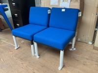 2No. UNUSED ROYAL BLUE WAITING CHAIRS - 2