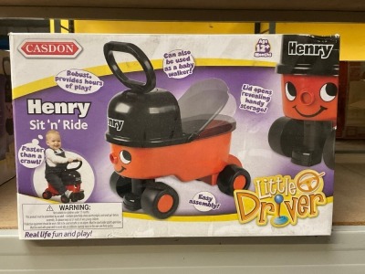 UNUSED CASDON HENRY SIT 'N' RIDE TOY