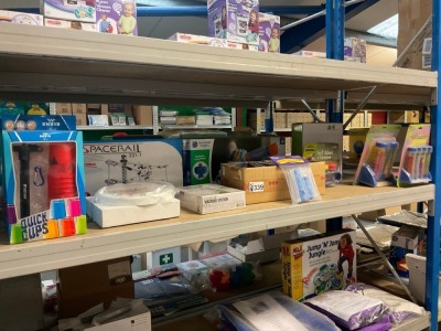 SHELF CONTENTS OF UNUSED EDUCATIONAL SUPPLIES