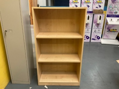 THREE TIER WOODEN BOOKCASE