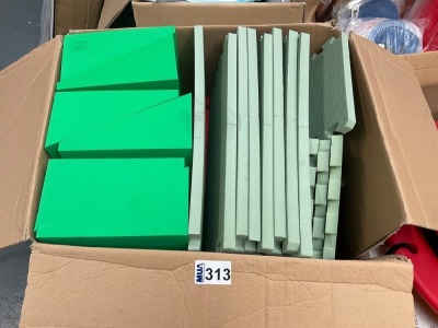 BOX CONTENTS OF UNSUED WEPLAY FOAM ACTIVITY BLOCKS & FLOORING