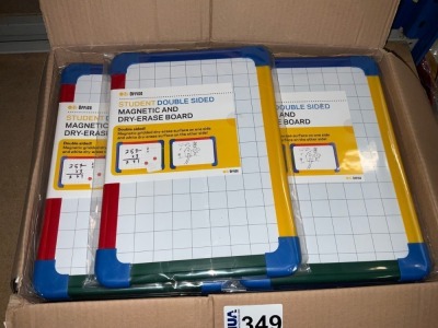 QUANTITY OF UNUSED BI-OFFICE STUDENT DOUBLE -SIDED MAGNETIC & DRYERASE BOARDS