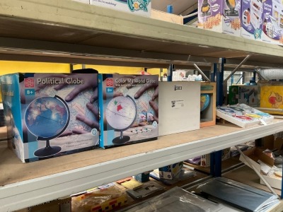 SHELF CONTENTS OF UNUSED EDUCATIONAL SUPPLIES
