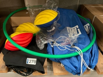 QUANTITY OF ASSORTED UNUSED OUTDOOR PLAY GAMES & ACTIVITIES
